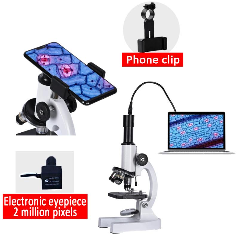 Advanced Version Of Biological Microscope Equipped With Electronic Eyepiece Electronic Display Screen Vernier Caliper Experiment