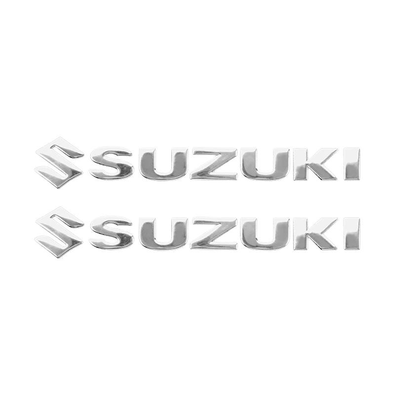AAGN1 3D sticker For Suzuki Stickers Logo Motorcycle Tank Helmet Emblem Decals Set серебряный