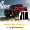 4 st Svart Fönsterstolpe Stolpar Set Cover Dörrlister Nytt För 2007-21 Toyota Tundra