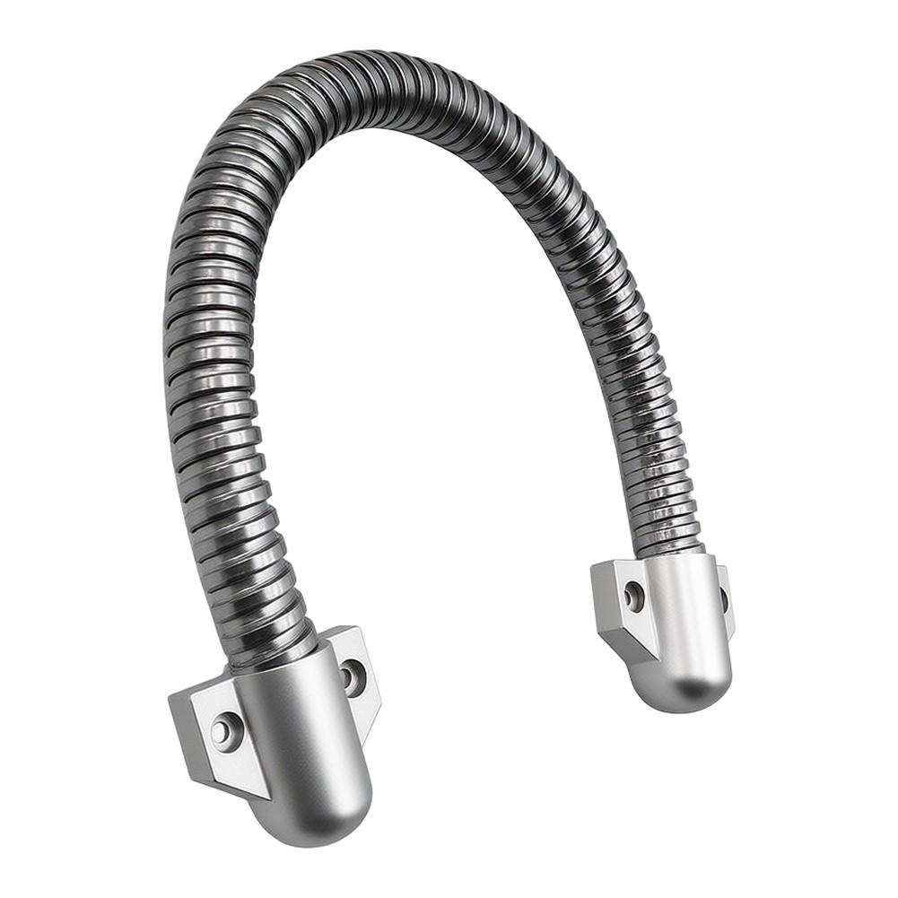 Protezione per Cavo in Acciaio Inossidabile, Tubo Flessibile di Grande Diametro Interno da 14 cm per Sistemi di Controllo Accessi, Gestione Cavi Argentata da 40 cm
