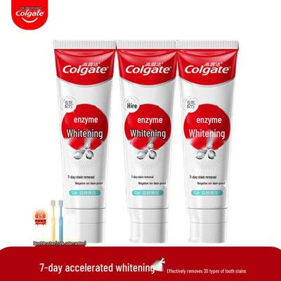 Enzyme Whitening Toothpaste 3-Pack with Toothbrushes