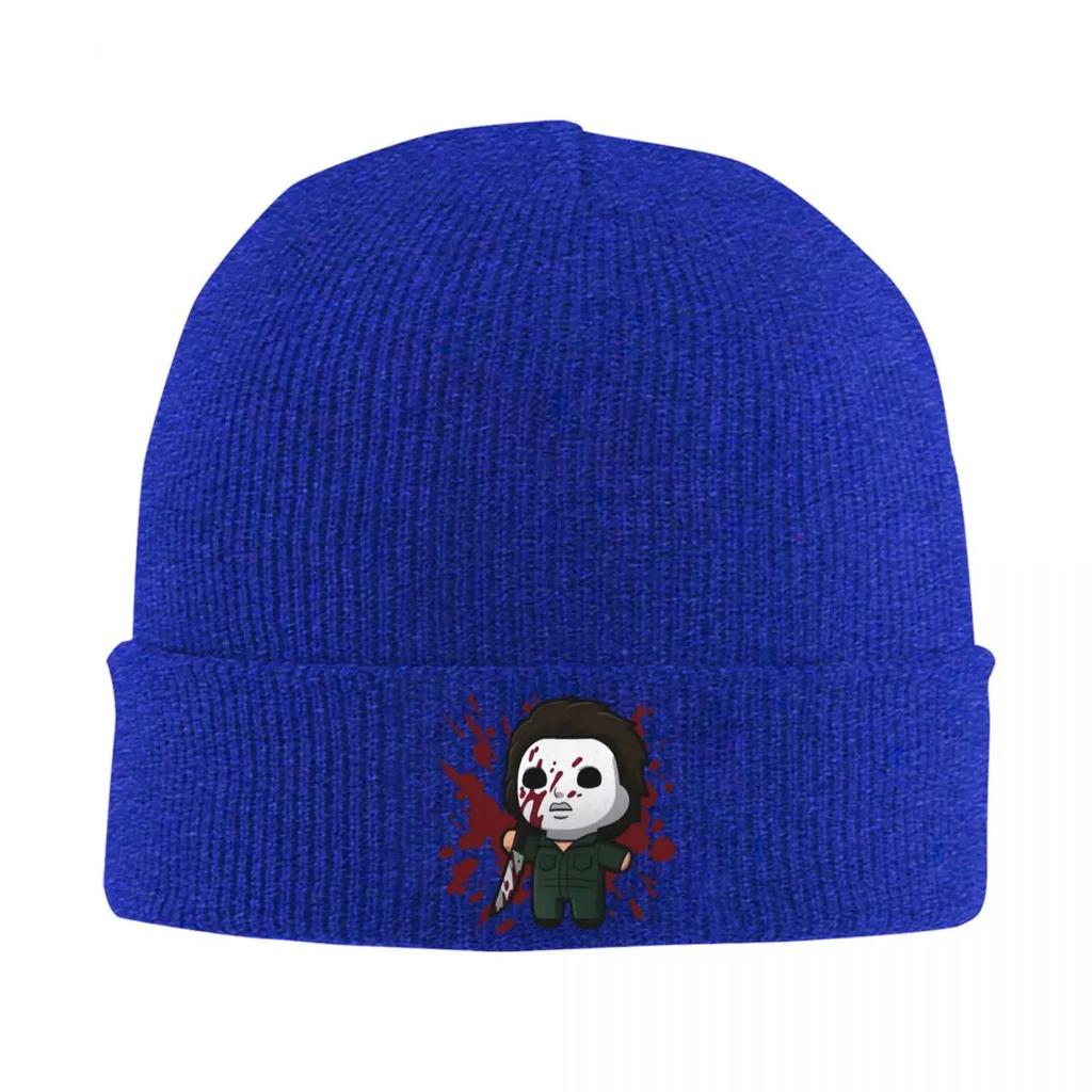 Horror-Charakter Michael Myers Mützen Herbst Winter Mützen Neue Halloween-Filmkappen Damen Herren Acryl Strickmütze