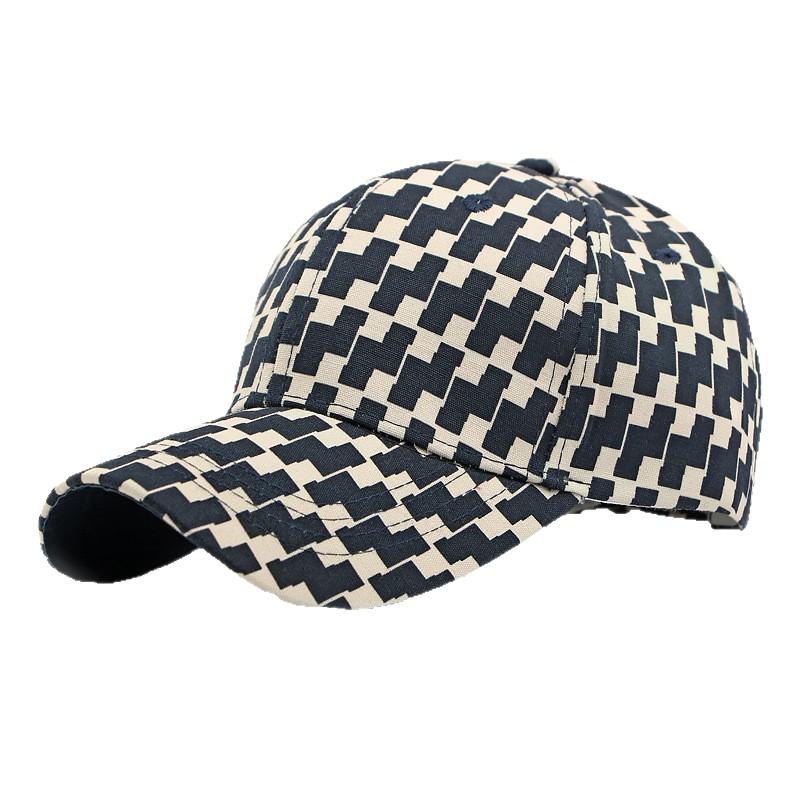 Plaid Hat Men's Hard Top Baseball Cap Spring Summer Outdoor Sunscreen Visor Versatile Cap Female Tide