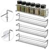 Kitchen Organizer Metal Hanging Spice Racks For Home Restaurant Wall-Mounted Seasoning Shelf Spice Jar Storage Rack Single Layer