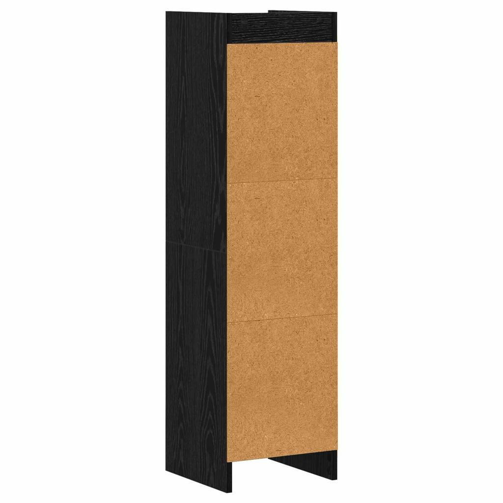 Bookshelf Black Oak 30 x 30 x 111 cm Engineered Wood