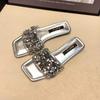 Women's Flat Bottom Temperament Sequins Sandals Slippers Outside Wear Summer Soft Bottom One Word Slippers