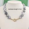 Heart Resin Necklace Women Choker Stainless Steel PVD Beads Sailor Clasp Waterproof Love Bracelet Diy Pendant Gold Vintage