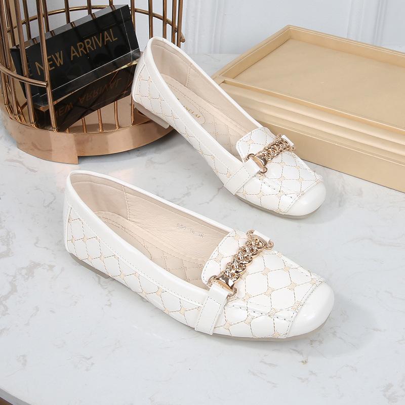 Fashion Flat Shoes for Women Spring and Autumn 2025 Square Toe Loafers Women's New Butterfly Bow Plus Size Shoe Ladies Zapatos De Mujer