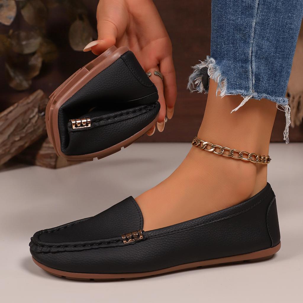 Fashion Women Flats Shoes Autumn New Fashion Sneakers Women Spring Casual Slip On Round Toe Solid Soft Sole Loafers Zapatos De Mujer
