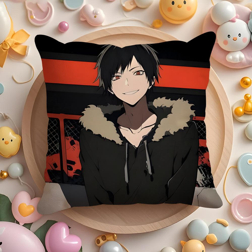 

D-Durarara!! Anime Cushion Cover Home & Car Multi-Scene Pillow Cover - Reversible, Soft & Durable for Daily Use 30cmx30cm