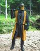 Linen Medieval Open-Front Hooded Robe Cloak