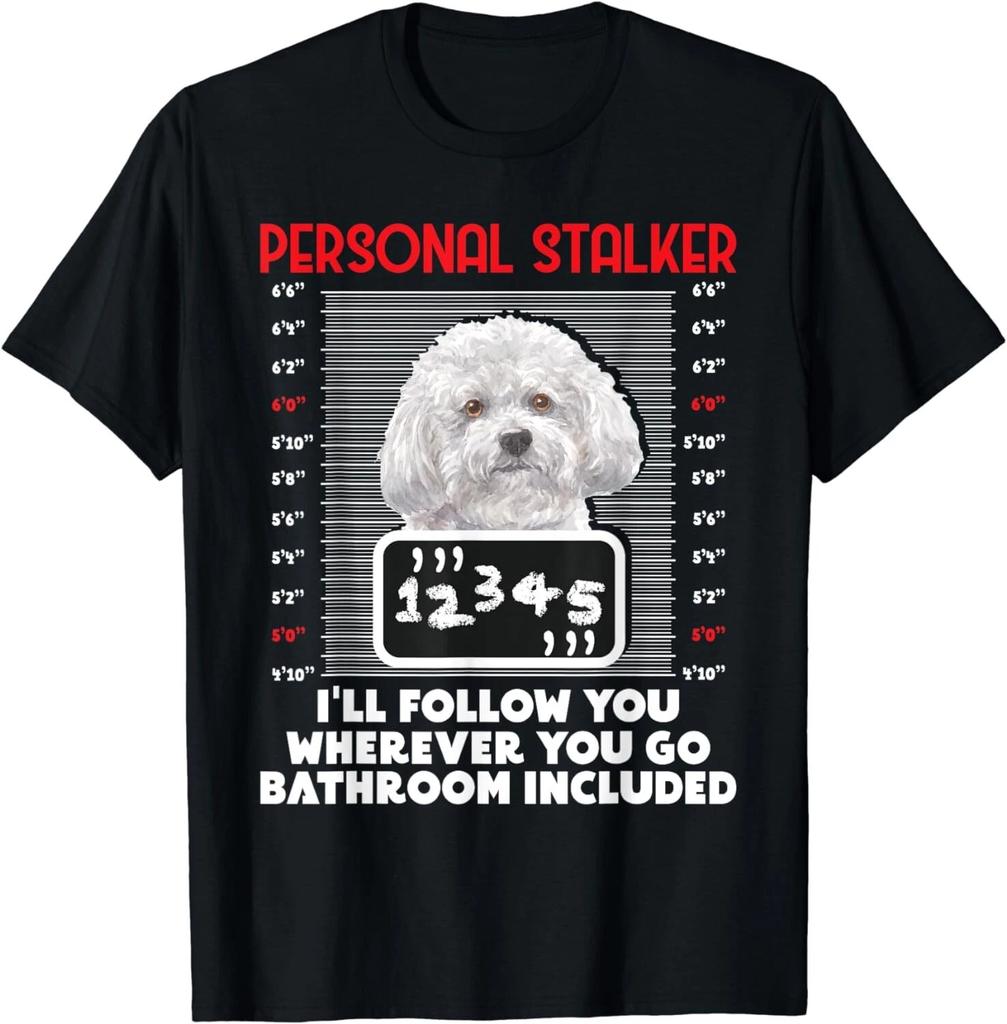 Persönlicher Stalker - Lustiger Bichon Frisé Hund Bichon Teneriffa Geschenke Unisex T-Shirt