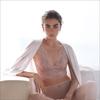 Elegant French Lace Wire-Free Bra Set for Women - Nude Ballet Style