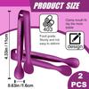 Small Serving Tongs, Ice Tongs Mini Sugar Tongs Stainless Steel Kitchen Tiny Tongs for Appetizers Tea Party Coffee Bar Desserts - Purple - 2 Pack