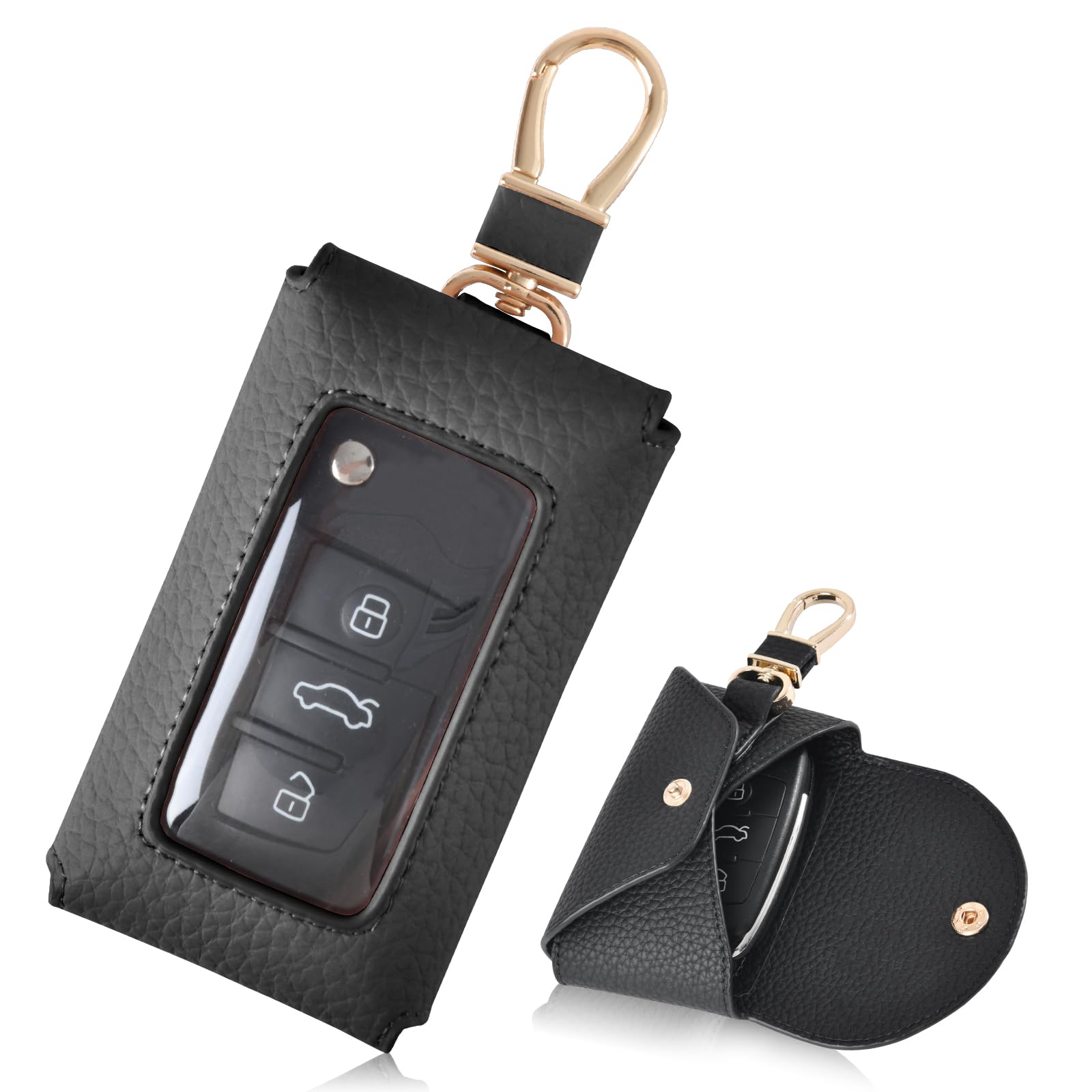 

YooFa Умный ключ Ключ от машины ПУ кожа с прозрачной кнопкой и предохранительной защелкой Компактный ключ Легкий Умный ключ Ключ от машины Совместимый с транспортными IC-картами чёрный