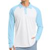 Men's Raglan Long Sleeve Golf Shirt UPF 50+ Lightweight Shirt