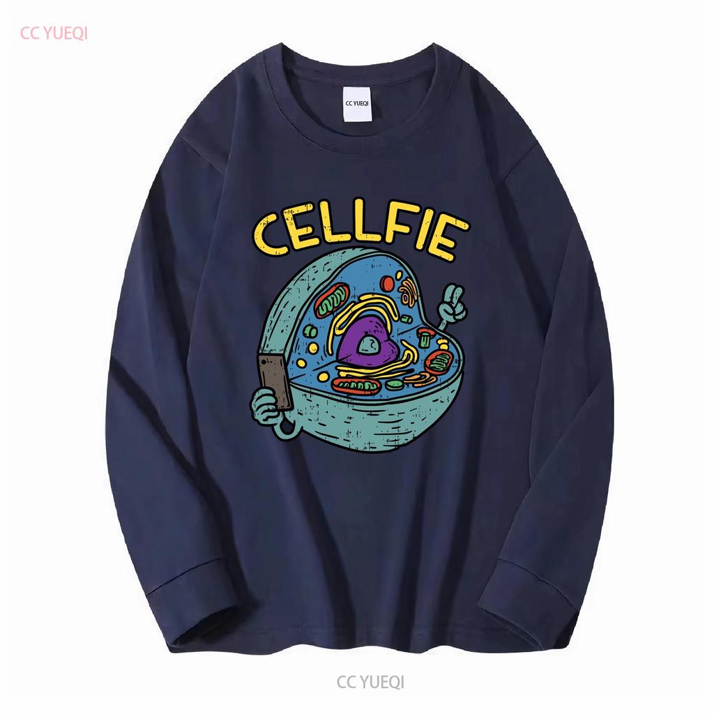 Cellfie T Shirt Funny Science Womens Teacher Biology Mens For Teachers long or short sleeves vintage Washed homme Versatile