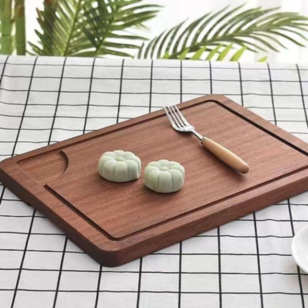 Holz Steak Tablett Glattes Dessert Tablett Schneidebrett Pizzaplatte Restaurant