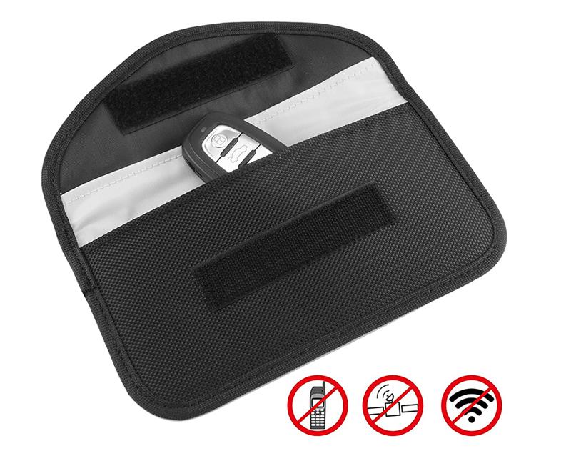 

Car Key Pouch Accessories Faraday Signal Blocking Bag Protec Cell Phone Cover Signal Blocker Case Cage For Keyless Key Radiation чёрный