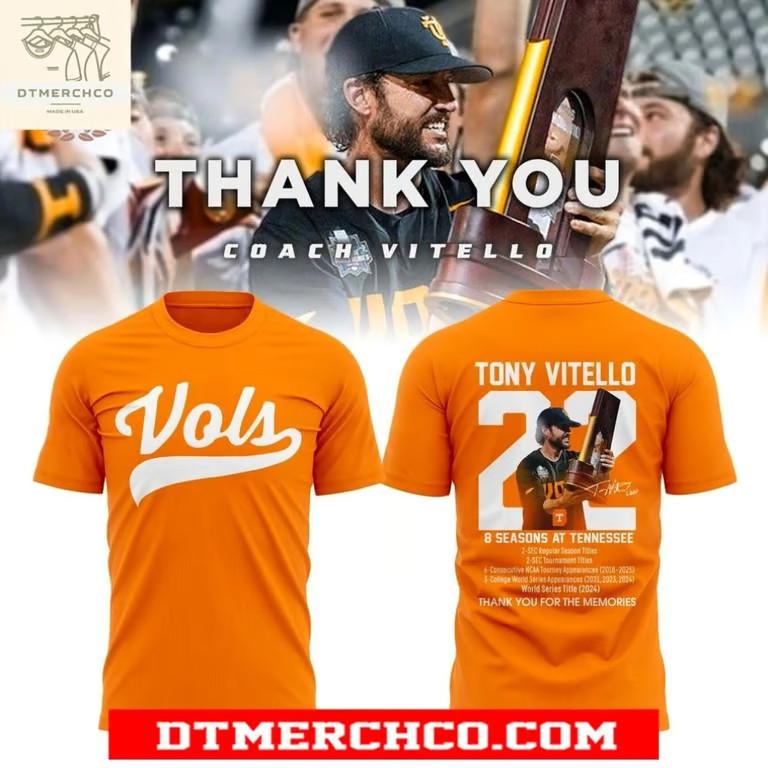 Volunteers Thank You Coach Vitello T-Shirt Unisex T-Shirt XL