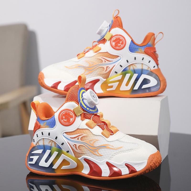 Boys' Sports Shoes Summer Mesh Breathable 2025 New Children's Shoes Medium and Older Boys Running Basketball Net Shoes