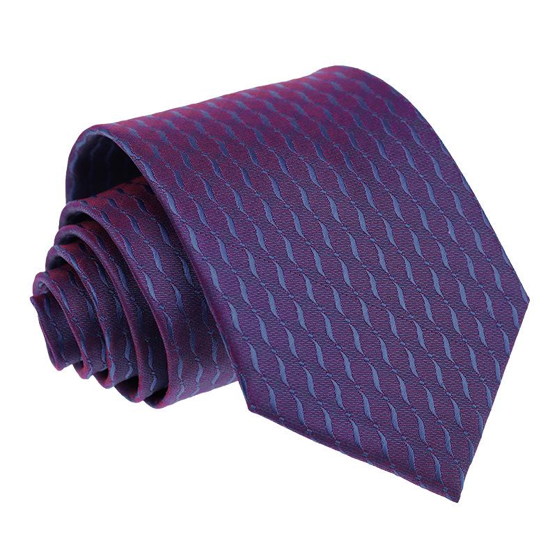 Men's Premium 7.5cm Plaid Polyester Tie for Business, Casual, Wedding, or Best Man Suit.