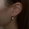 14K Ball Pearl Drop Earring