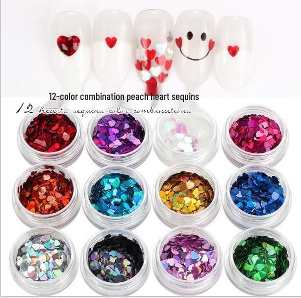 

Nail Art Ultra-Thin Iridescent Heart Stickers & Eye Makeup Decorations