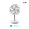 Ventilateur De Bureau Rechargeable Blanc 4w Ø Pales 17 Cm Edm EDM 33501