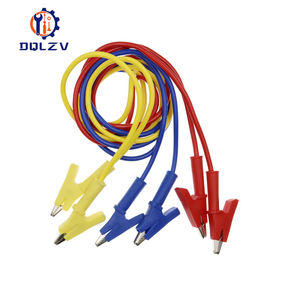 1PCS Dual Alligator Clips Test Leads Heavy Duty Crocodile Clamps Multimeter Test Wires 1000V 15A 100CM Cable