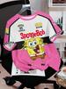 Anime Enthusiasts! SpongeBob SquarePants Children Adult Male Female Parent Child Breathable Street Trend T-shirt Exclusive Gift