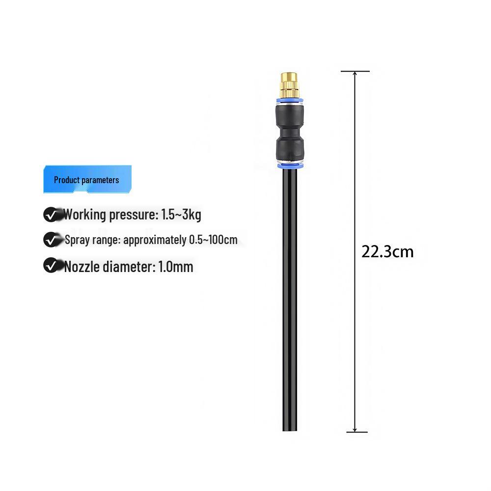 Low-Pressure Quick-Connect Mist Nozzle for Humidification, Dust Control, Seedling Watering, Aquaculture Cooling, and Automated Watering
