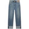 EICHITOO Women's Spring Hem-Cuffed Slim Jeans