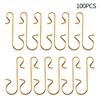 S-Shape Hanger Christmas Hook 100pcs Christmas Day Christmas Stocking Christmas Tree Decoration Hook Seasonal Décor