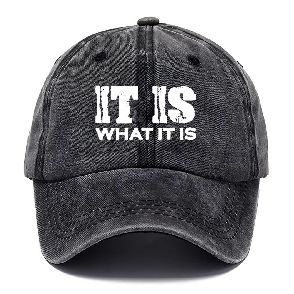 pc It Is What It Is Hat Casual Hats for Men Fashion Hat for Men Outdoor Casual Style Hat Adjustable Hat Breathable Lightw