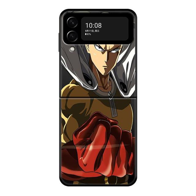 

Чехол One Punch Man Сайтама для телефона Samsung Galaxy Z Flip 4 Z Flip3 5g, чехол для Galaxy Z, жесткий чехол-книжка Samsung Z Flip3 5G