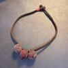 Handmade Fabric Art Three Pumpkins Women's Choker Necklace