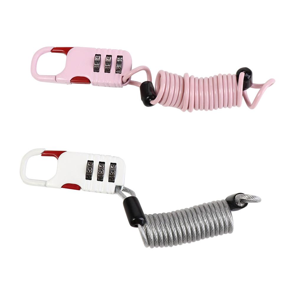 Zinc Aluminum Zinc Zinc Alloy Bicycle Rope Lock Three Digit Password Bicycle Safety Rope Lock  Outdoor