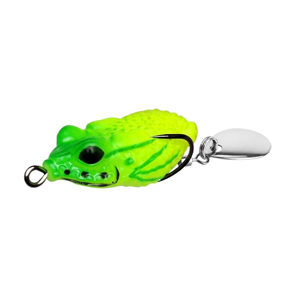 Fishing Lure Frog Soft Bait 5g Lightweight Durable Material Designed for Bass and Predator Fish with Metal Spinner Tail for Enhanced Water Movement