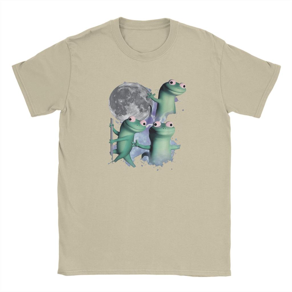 Men's T-Shirts Funny Weird Animal Lizard Meme Vintage 100% Cotton Tee Shirt Short Sleeve T Shirt Crew Neck Clothes New Arrival
