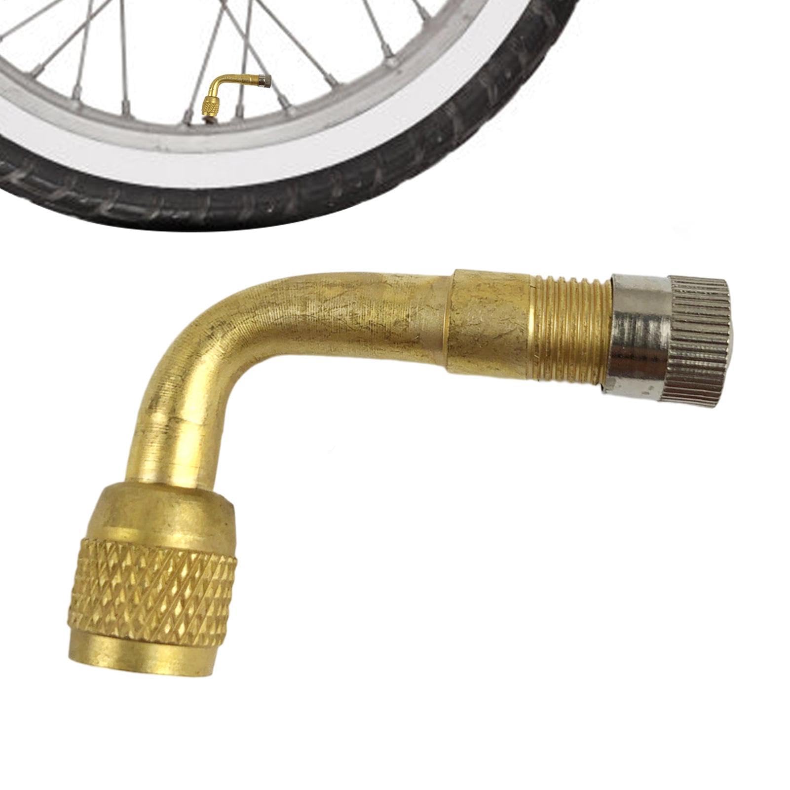 

Motorcycle Air Valve - 90 Degree Bend Tire Valve Extension Adapter | Copper Material Golden 90 degrees