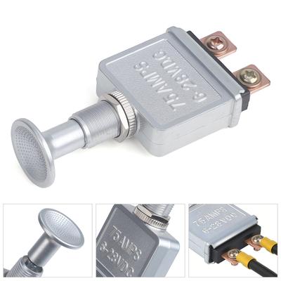 Robuster Ein/Aus-Schalter (Druck/Zug) 75 AMP 6-28V DC 2 Positionen SPST Silber-Zink-Legierung für LKW, Traktor, Landwirtschaftliches Fahrzeug
