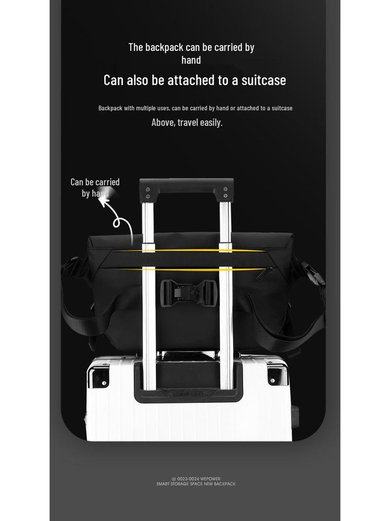 WEPOWER Versatile Men's Casual Single Shoulder Crossbody Backpack - Trendy Small Square Chest Bag