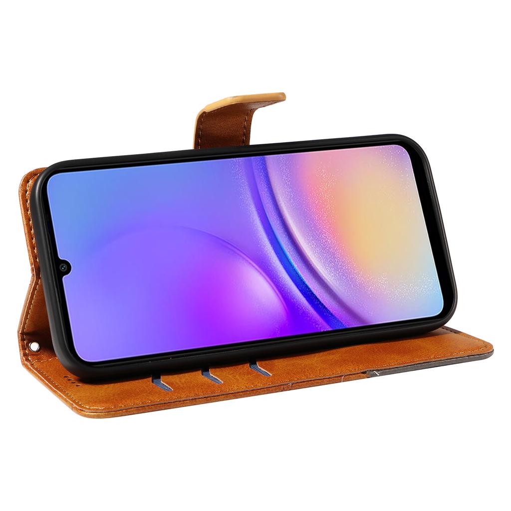 For Samsung Galaxy A05 4G Case Folding Stand Leather Phone Cover Geometric Line