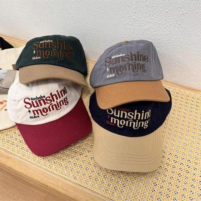 New Embroidery Letters Patchwork Baseball Cap For Men Women Casual Cotton Snapback Peaked Sun Hats Unisex Hip Hop Sports Hat