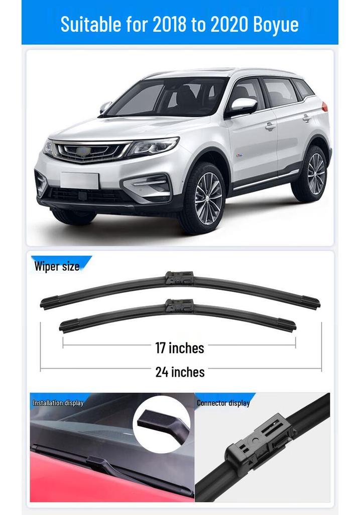 Geely Boyue Pro 2020 Frameless Wiper with Rubber Strip