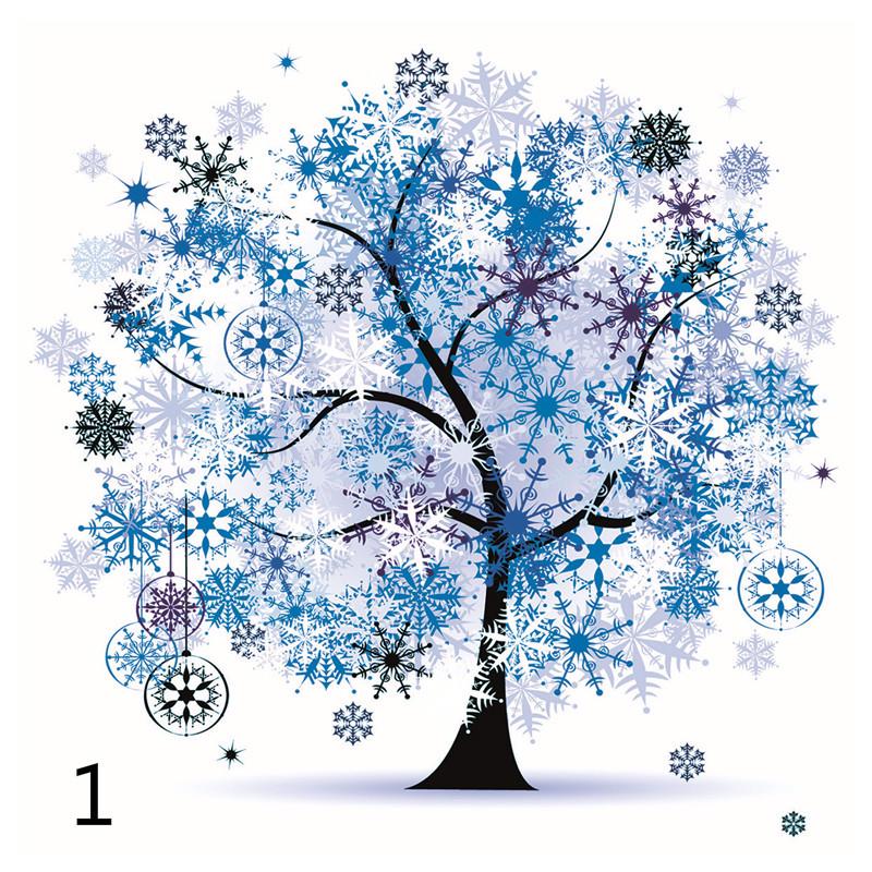 5D Diy Алмазный Рисунок Вышивка Крестом Рукоделие Алмазная Вышивка Счастливые Красочные Деревья Картина 1