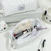 Waterproof Polka Dot Large Capacity Stationery Storage Bag Portable Zipper Pouch for Students Stationery Organization