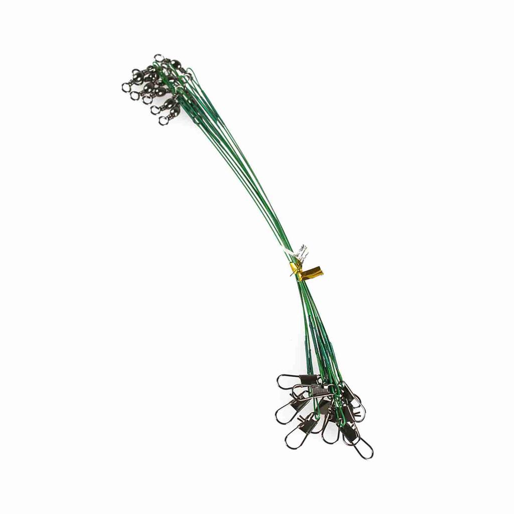 Przypony stalowe 20 szt. Przypony druciane Heavy Duty Wędkarskie Wysokiej Wytrzymałości Przypony Wędkarskie z Krętlikiem