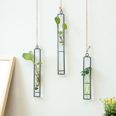 Klarglas-Reagenzglas-Blumenvasen, Wandbehang, Pflanzen-Terrarium-Behälter